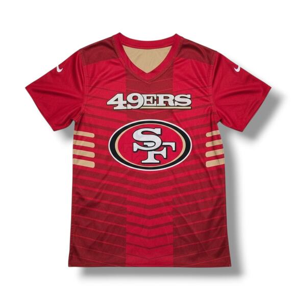 NFL Youth San Francisco 49ers Reversible Flag Football Jersey Gold & Red large - Picture 1 of 11